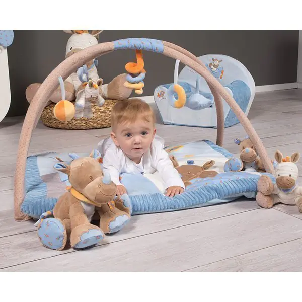 Мягкие игрушки Nattou Toy spiral Наттоу Той спираль Arthur & Louis Зебра и Носорог 644181 фото 5