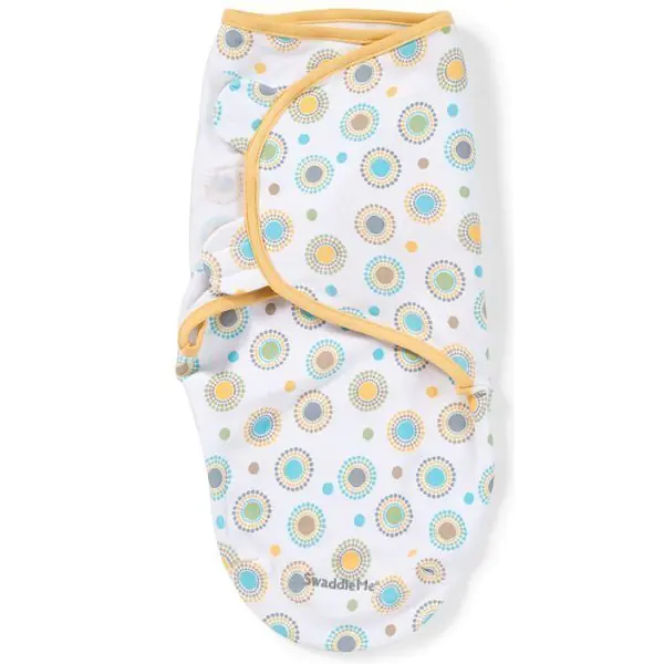 71270  Конверт для пеленания из хлопка на липучке Summer Infant SwaddleMe  размер s/m Круги фото 1