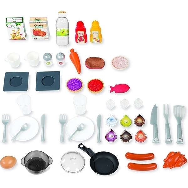 Электронная кухня Smoby Tefal Super Chef Deluxe 311304 со звуком и пузырьками, 46 аксессуаров фото 4