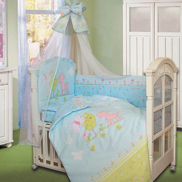 Комплект в кроватку Золотой Гусь Little Friend 7 предметов 60х120 см — как выглядит в жизни
