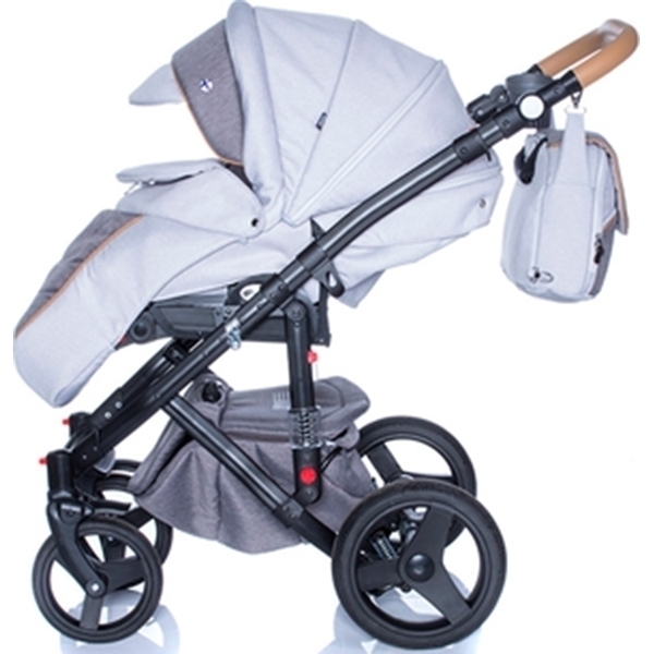 Детская коляска BeBe-Mobile Movo R 2 в 1, ткань+эко-кожа фото 4