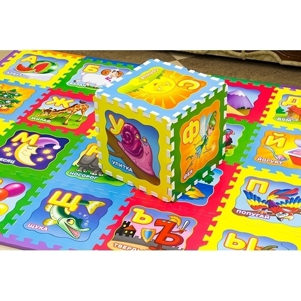Игровой коврик-пазл Funkids 12" Русская Азбука KB-H16-36-NT, 36 плит фото 7