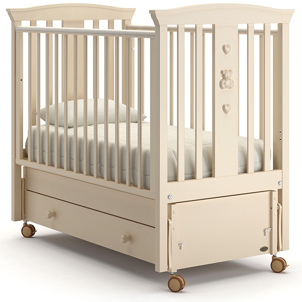 Детская кроватка Nuovita Fasto swing, продольный маятник — как выглядит в жизни