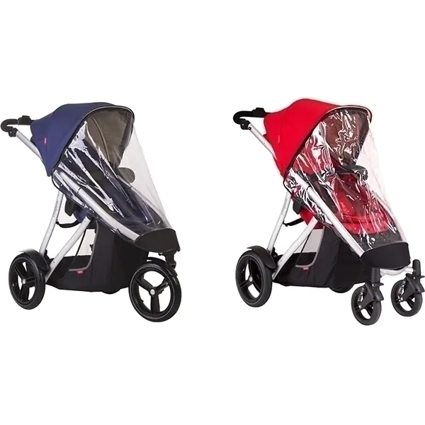 Комплект дождевик на основное сидение + задняя шторка для колясок Phil and Teds Vibe / Verve - Фото