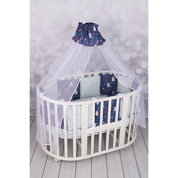 Комплект постели WB Premium в кроватку AmaroBaby Лисички, 18 предметов фото 2