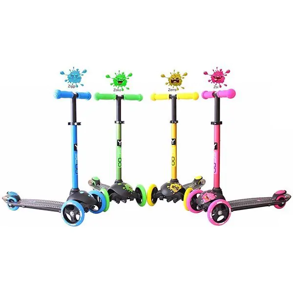 Трехколесный самокат Y-Scoo RT Trio Diamond 120 Monsters 3 высоты с блокировкой колес фото 29