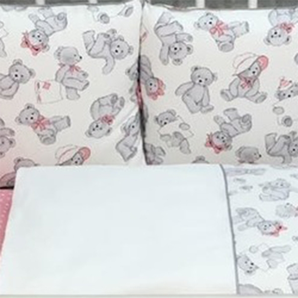 Комплект постели для прямоугольной кроватки Marele Мишки 460230-12, 17 предметов фото 1