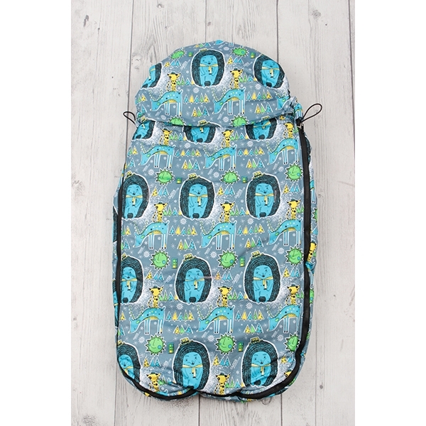 Универсальный меховой конверт AmaroBaby Little Traveller Ежики 145х45 см фото 2