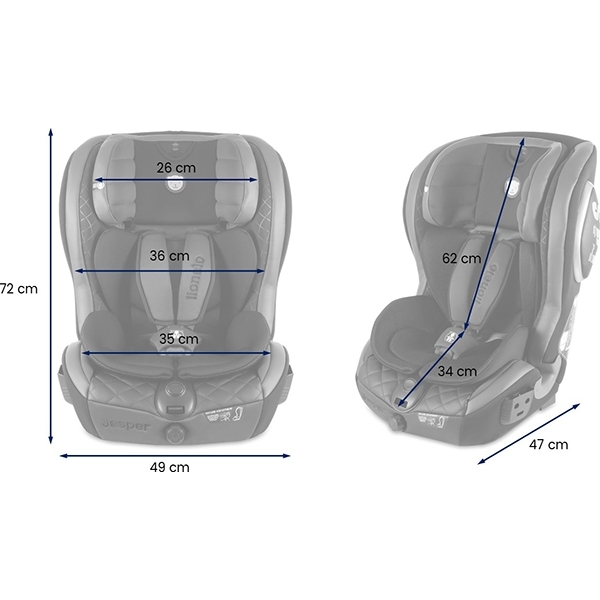 Детское автокресло Lionelo Jasper Isofix + подарок: шторки и органайзер фото 9