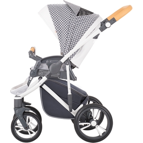Детская коляска Bebetto Bresso 3 в 1, эко-кожа с перфорацией + ткань фото 5