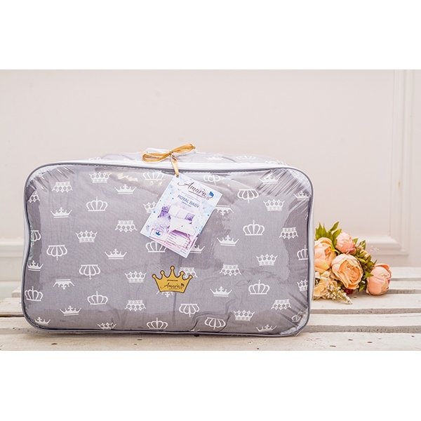 Комплект постели в кроватку AmaroBaby Royal Baby, 15 предметов, бязь фото 3