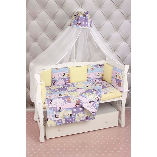 Комплект Premium в кроватку AmaroBaby Сонное Царство, 19 предметов (7+12 бортиков), бязь фото 1