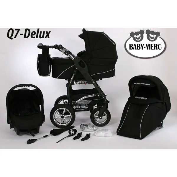 Детская коляска Baby-Merc Q7 Deluxe 3 в 1 фото 1