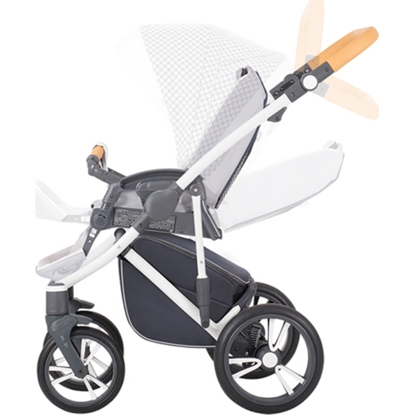 Детская коляска Bebetto Bresso 3 в 1, эко-кожа с перфорацией + ткань фото 6