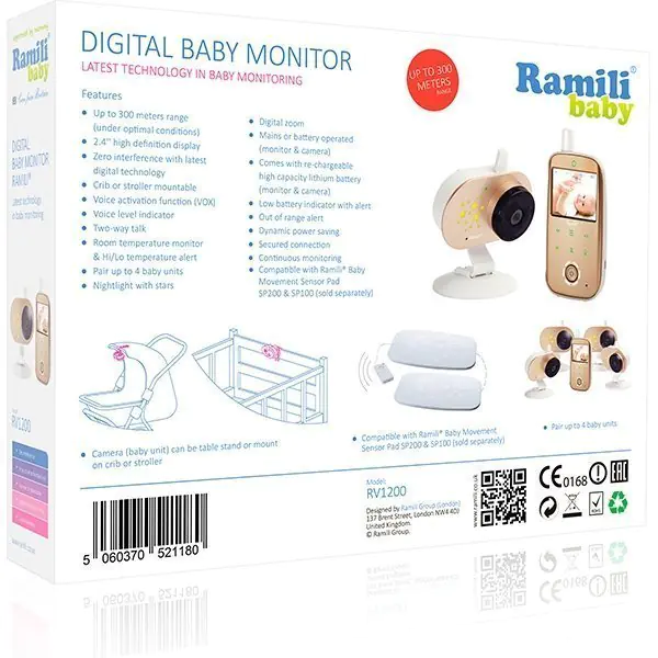 Видеоняня Ramili Baby RV1200 — как выглядит в жизни