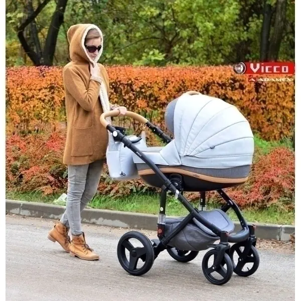 Детская коляска Adamex Vicco Carmel & Grey 2 в 1 фото 1