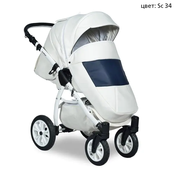 Детская коляска Indigo Carmen S F 3 в 1, эко-кожа фото 2