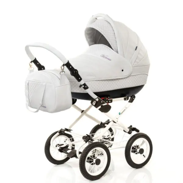 Детская коляска Esperanza Victoria Leatherette кожа 2 в 1 Цвет рамы - Черная поворотная фото 17