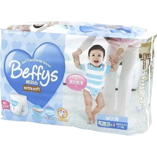 Трусики-подгузники для мальчиков Beffy's XL, 13-18 кг, 32 штуки фото 1