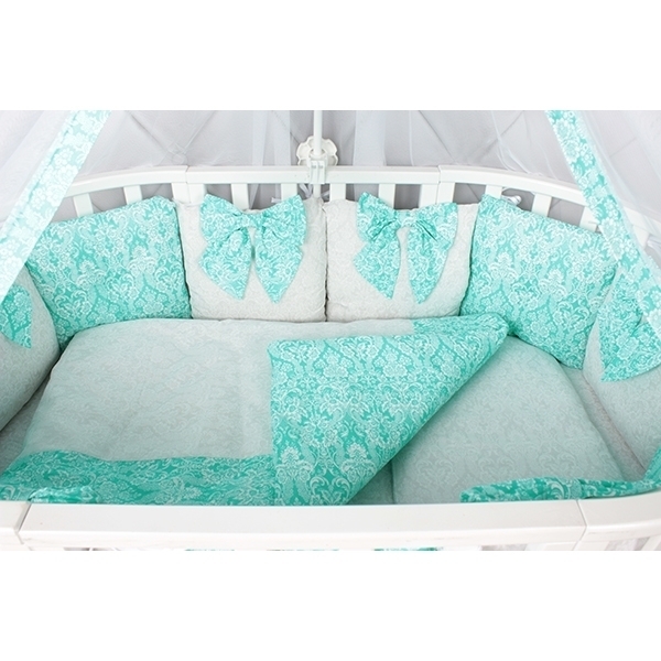 Комплект постели Premium в кроватку AmaroBaby Элит бязь, 18 предметов фото 1