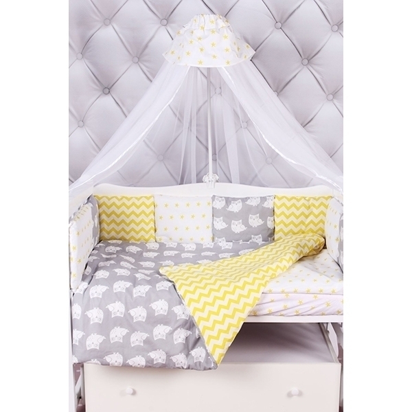 Комплект постели в кроватку AmaroBaby Совята, 18 предметов фото 2
