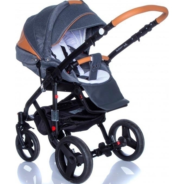 Детская коляска BeBe-Mobile Movo A 2 в 1, ткань+эко-кожа фото 1