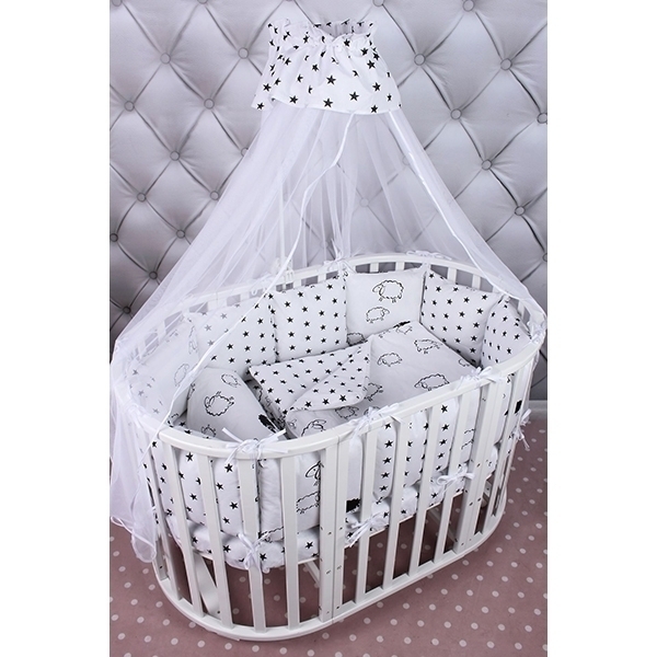 Универсальный комплект постели в кроватку AmaroBaby Home Elite, 19 предметов фото 3