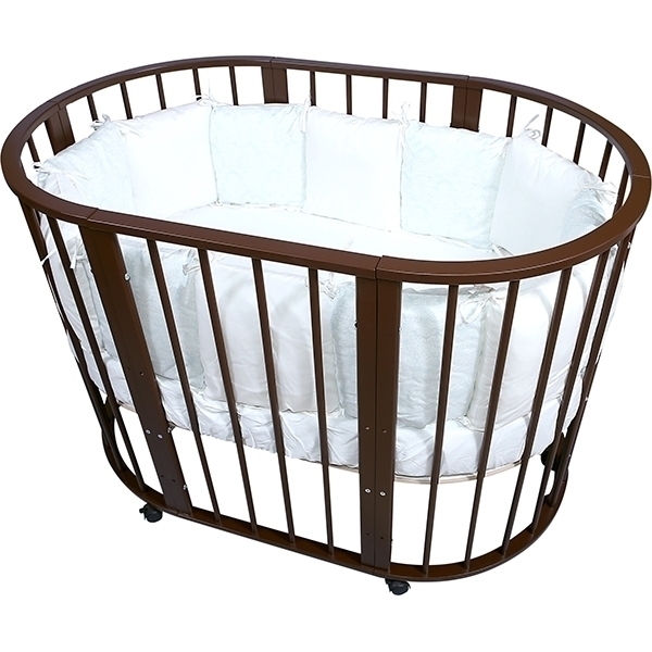 Овальная детская кроватка Nastella Baby Molly 7 в 1 без маятника фото 5