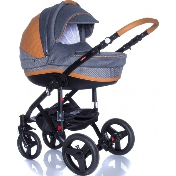 Детская коляска BeBe-Mobile Movo A 2 в 1, ткань+эко-кожа фото 4