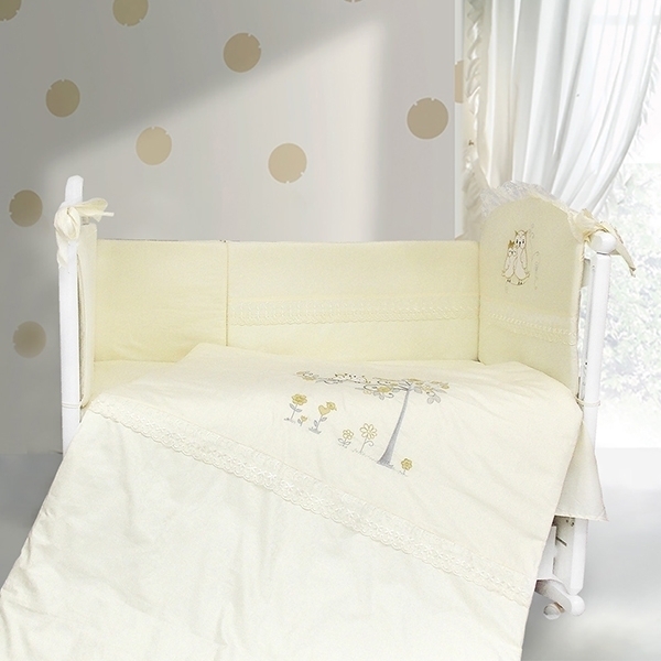 Комплект постели в кроватку L'abeille Совушки, 6 предметов фото 2