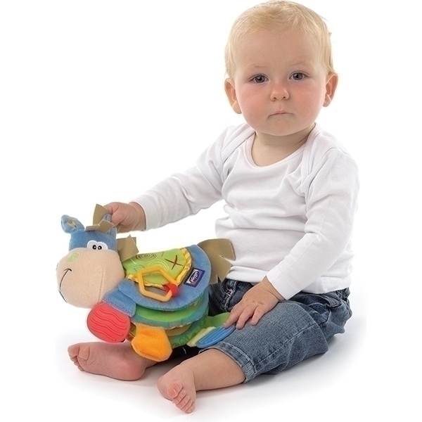 Мягкая игрушка-книжка Playgro Ослик 0101146 — как выглядит в жизни