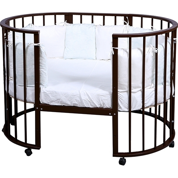 Овальная детская кроватка Nastella Baby Molly 7 в 1 без маятника фото 20