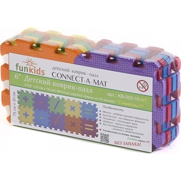 Игровой коврик-пазл Funkids 6" Символы-1 KB-002-10-NT, 10 плит фото 1