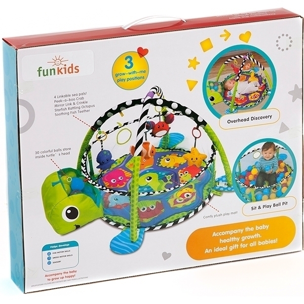Развивающий коврик для новорожденного Funkids Turtle Gym 88967 фото 5