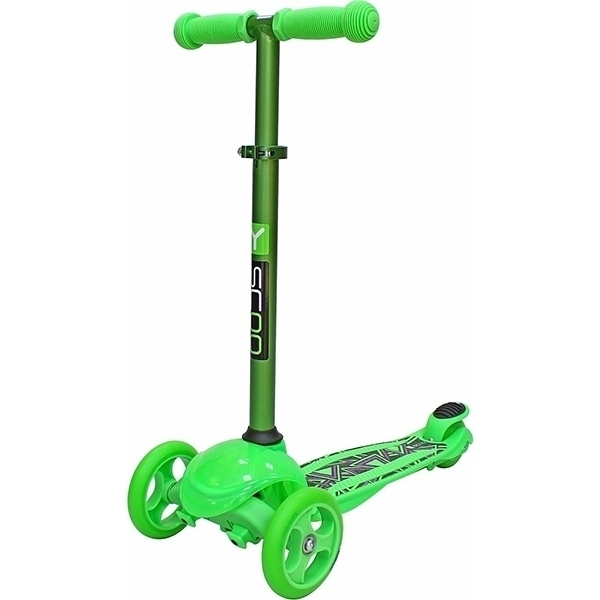 Трехколесный самокат Y-Scoo RT Trio Diamond 120 Kaleidoscope со светящейся платформой фото 4