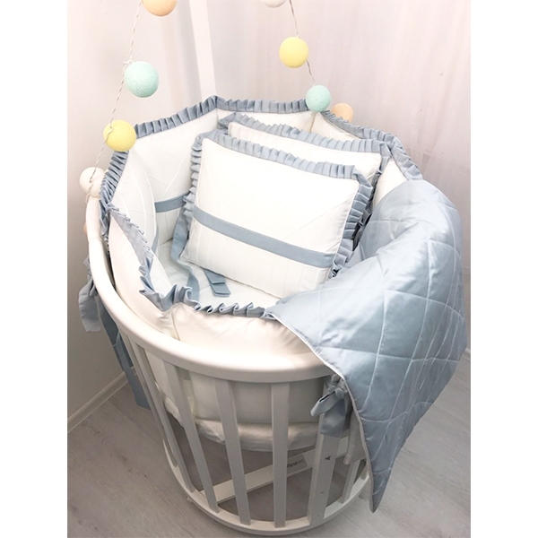 Комплект постели для овальной кроватки Marele, коллекция Классика 460400, 12 предметов фото 7