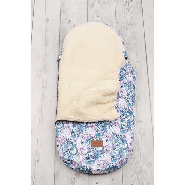 Универсальный меховой конверт AmaroBaby Little Traveller Вензеля 145х45 см фото 1
