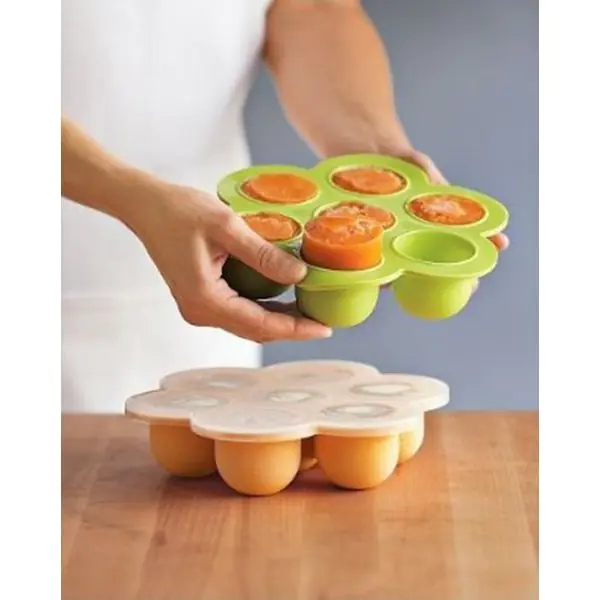 Многопорционный силиконовый контейнер Beaba Silicone Multi Portions — как выглядит в жизни