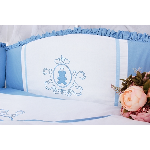 Комплект постели Premium в кроватку AmaroBaby Sweet Dreams, 7 предметов, сатин фото 2