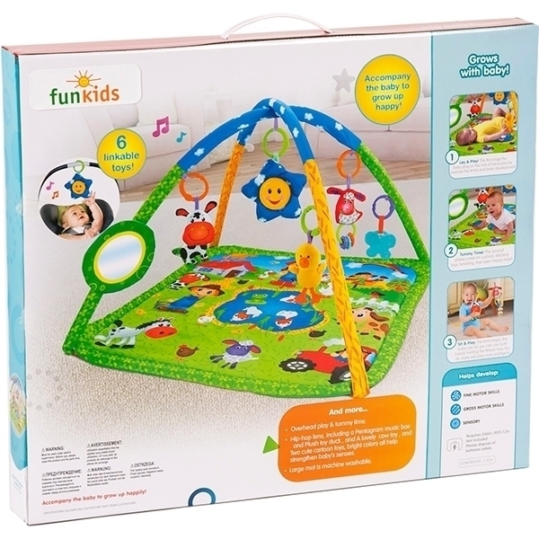 Развивающий коврик для новорожденного Funkids Happy Farm Gym 27295 фото 2