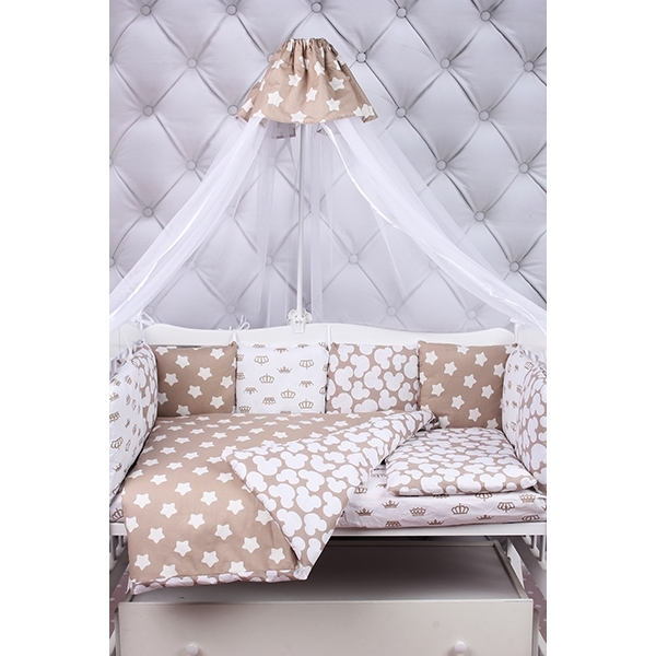 Бортик в кроватку AmaroBaby Soft, 12 подушек, бязь фото 2