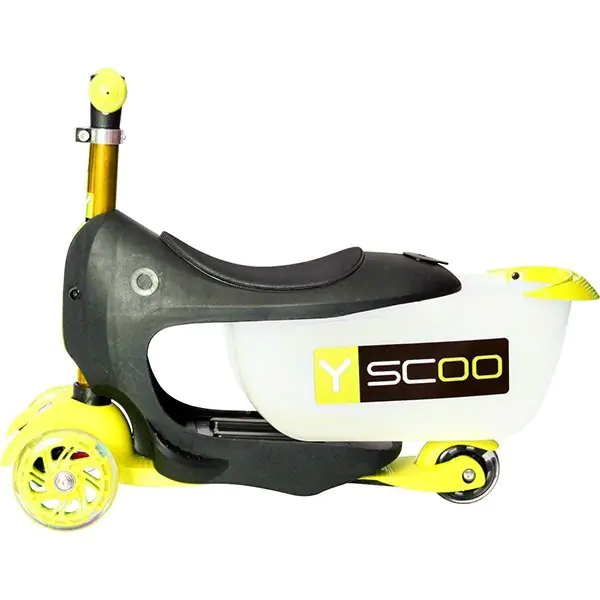 Каталка-самокат 3 в 1 Y-Scoo Mini Jump&Go со светящимися колесами фото 7