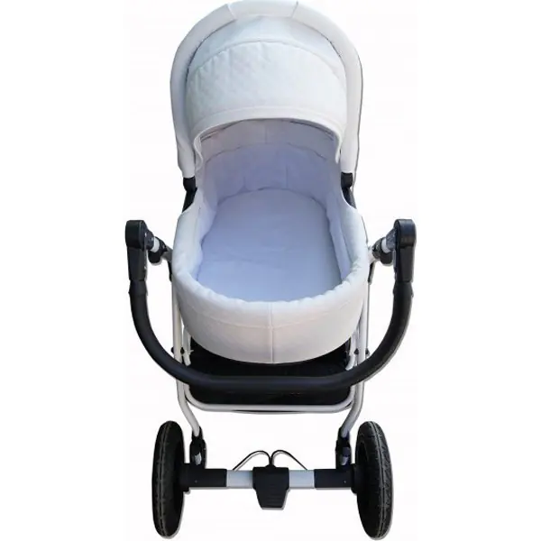Детская коляска Esperanza Victoria Leatherette кожа 2 в 1 Цвет рамы - Черная поворотная фото 11