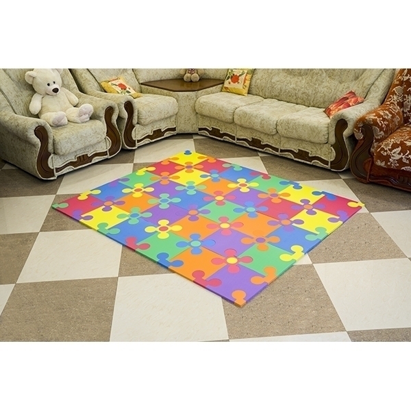 Игровой коврик-пазл Funkids 12" Цветы-12 KB-049-30FL-NT, 30 квадратов + коннекторы фото 2