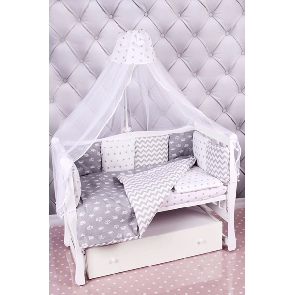 Комплект в кроватку AmaroBaby Royal Baby, 4 предмета, бязь - Фото