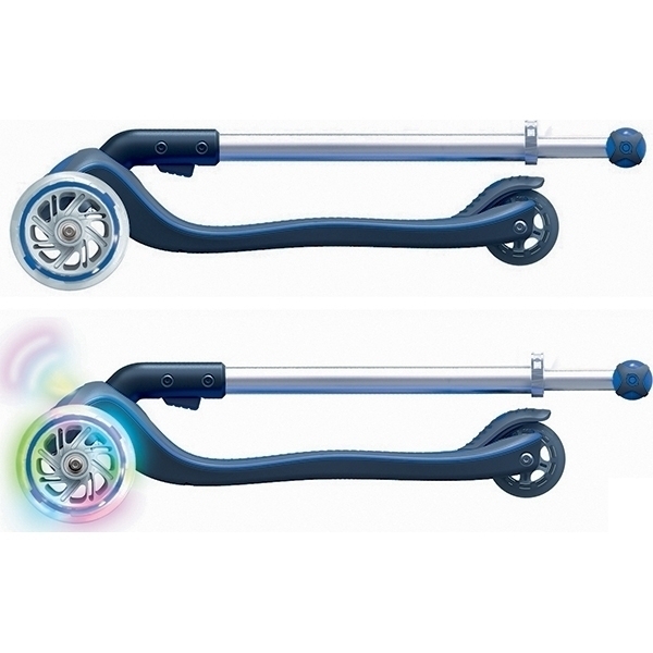 Трехколесный самокат Globber Elite FL My Free Fold Up 449 со светящимися колесами и платформой фото 14