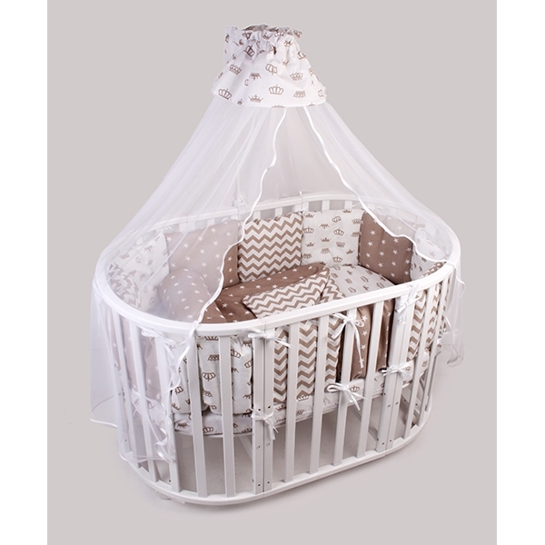 Комплект Premium в кроватку AmaroBaby Royal Baby, 18 предметов (6+12 бортиков), бязь фото 6