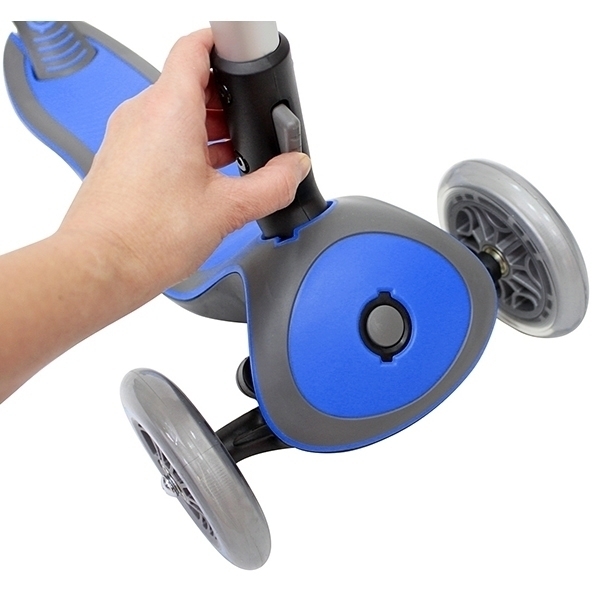 Трехколесный самокат Globber Elite FL My Free Fold Up 449 со светящимися колесами и платформой фото 18