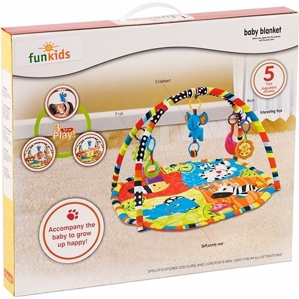 Развивающий коврик для новорожденного Funkids Color Zoo Gym 8832 фото 2