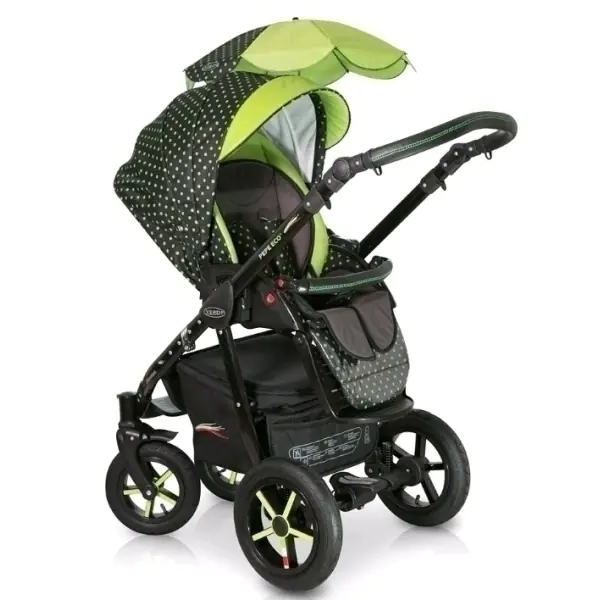 Детская коляска Verdi Pepe Eco Plus 3 в 1, ткань+эко-кожа фото 2